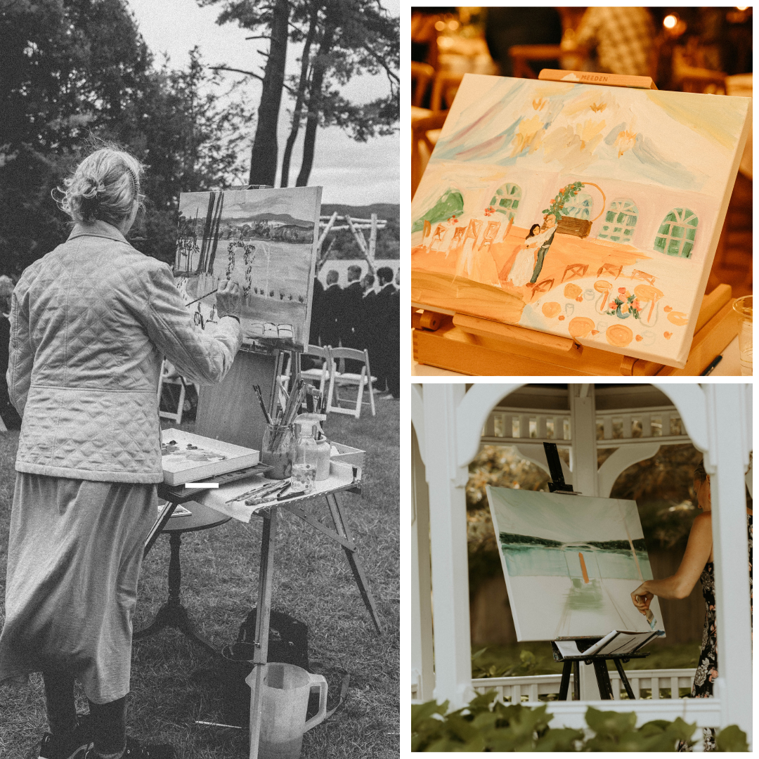 collage of live paintings